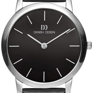 Danish Design 99999 Damklocka IV13Q807 Svart/Läder Ø32 mm