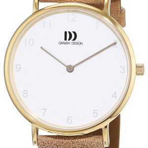 Danish Design Classic Damklocka 3320229 Vit/Läder Ø36 mm