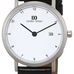 Danish Design Classic Damklocka 3326301 Vit/Läder Ø28 mm