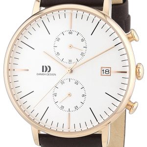 Danish Design Sport Herrklocka 3310087 Silverfärgad/Läder Ø40 mm