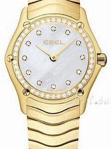 Ebel Damklocka 1215265 Classic Mini Vit/18 karat gult guld Ø23.5 mm