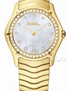 Ebel Damklocka 1215273 Classic Lady Vit/18 karat gult guld Ø27.3 mm