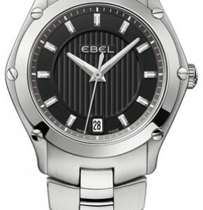 Ebel Damklocka 1216014 Classic Sport Svart/Stål Ø27 mm