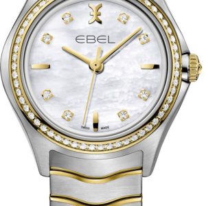 Ebel Damklocka 1216198 Wave Gulguldtonat stål Ø30 mm