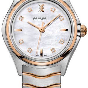 Ebel Damklocka 1216324 Wave Vit/18 karat roséguld Ø30 mm