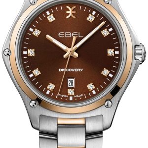 Ebel Damklocka 1216425 Discovery Brun/18 karat roséguld Ø33 mm