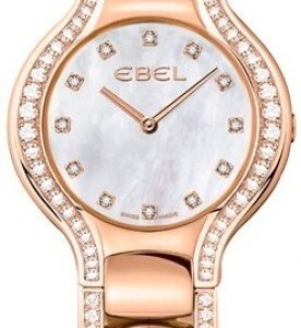 Ebel Damklocka 1290092 Beluga Vit/18 karat roséguld Ø30.5 mm