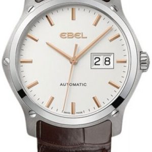 Ebel Herrklocka 1216009 Classic Hexagon Silverfärgad/Läder Ø41 mm