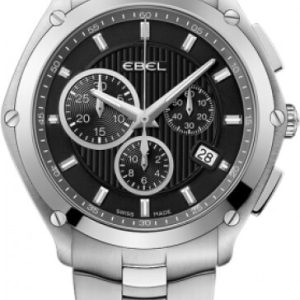 Ebel Herrklocka 1216042 Classic Sport Svart/Stål Ø41 mm