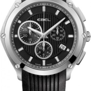 Ebel Herrklocka 1216044 Classic Sport Svart/Gummi Ø41 mm