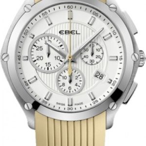 Ebel Herrklocka 1216046 Classic Sport Silverfärgad/Gummi Ø41 mm