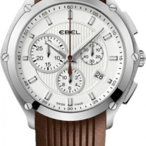 Ebel Herrklocka 1216047 Classic Sport Silverfärgad/Gummi Ø41 mm