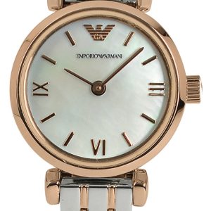 Emporio Armani Classic Damklocka AR1689 Vit/Roséguldstonat stål