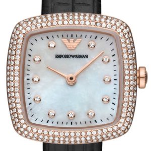 Emporio Armani Damklocka AR11495 Rosa Flerfärgad/Läder Ø26 mm