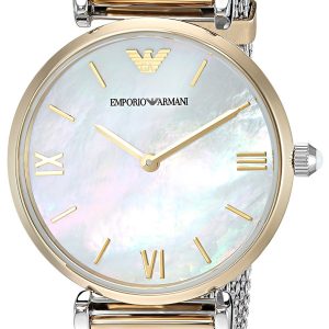 Emporio Armani Damklocka AR2068 Retro Vit/Stål Ø32 mm