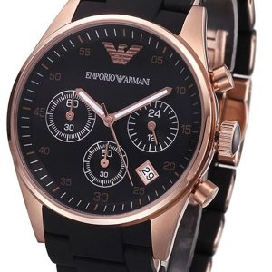 Emporio Armani Damklocka AR5906 Sportivo Svart/Gummi Ø38 mm