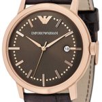 emporio armani herrklocka ar0574 dress brun/läder ø42 mm