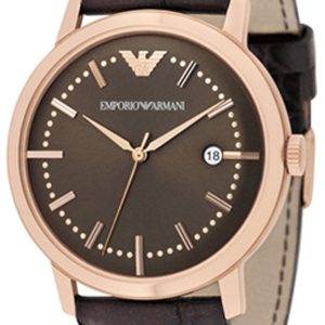 Emporio Armani Herrklocka AR0574 Dress Brun/Läder Ø42 mm