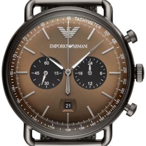 Emporio Armani Herrklocka AR11141 Aviator Brun/Stål Ø43 mm