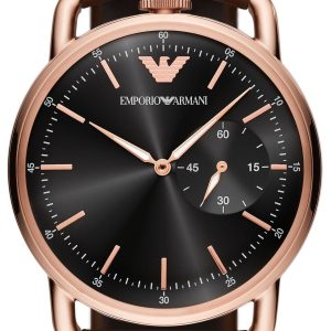 Emporio Armani Herrklocka AR11337 Aviator Svart/Läder Ø41 mm