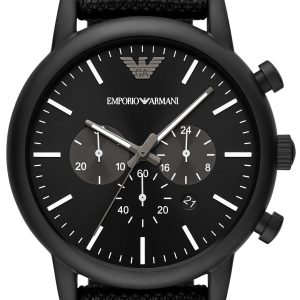 Emporio Armani Herrklocka AR11450 Luigi Chrono Svart/Textil Ø46 mm