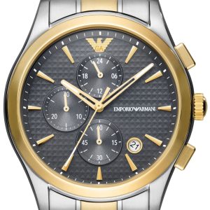 Emporio Armani Herrklocka AR11527 Paolo Svart/Guldtonat stål Ø42 mm