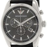 emporio armani sportivo herrklocka ar6039 svart/läder ø43 mm