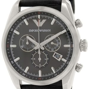 Emporio Armani Sportivo Herrklocka AR6039 Svart/Läder Ø43 mm