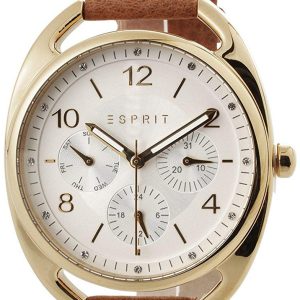 Esprit 99999 Damklocka ES108172002 Silverfärgad/Läder Ø37 mm