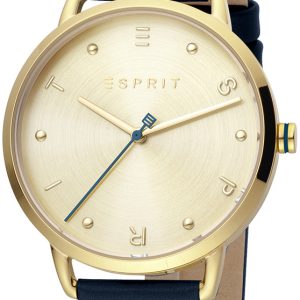 Esprit 99999 Damklocka ES1L173L0035 Gulguldstonad/Läder Ø36 mm