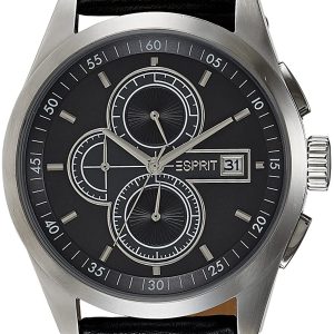 Esprit 99999 Herrklocka ES104091001 Svart/Läder Ø45 mm