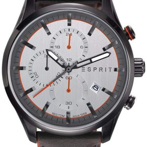 Esprit 99999 Herrklocka ES108391007 Silverfärgad/Läder Ø44 mm