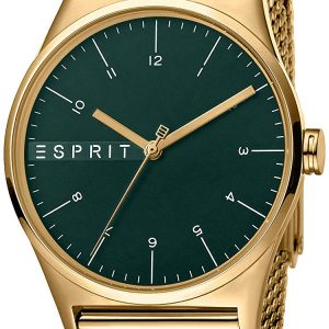 Esprit 99999 Herrklocka ES1G034M0075 Grön/Gulguldtonat stål Ø40 mm