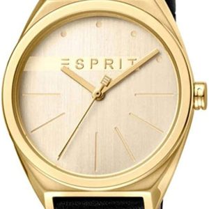 Esprit Damklocka ES1L056L0025 Champagnefärgad/Läder Ø34 mm