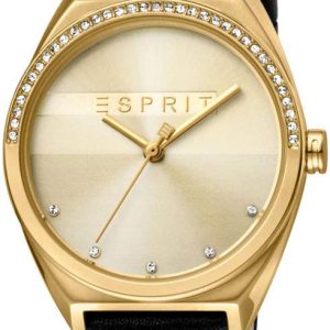 Esprit Damklocka ES1L057L0025 Champagnefärgad/Läder Ø34 mm