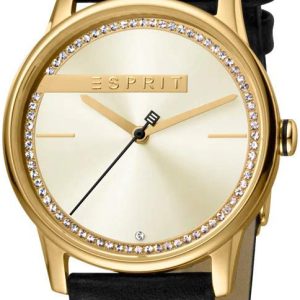 Esprit Damklocka ES1L082L0025 Champagnefärgad/Läder Ø34 mm