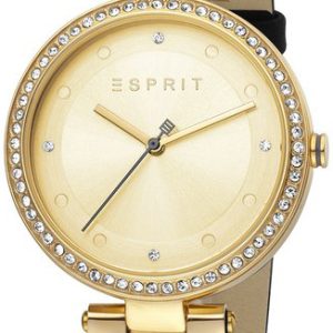 Esprit Damklocka ES1L151L0025 Breezy Gulguldstonad/Läder Ø36 mm