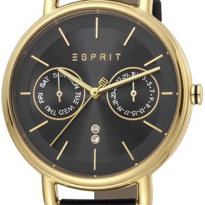 Esprit Damklocka ES1L179L0045 Svart/Läder Ø36 mm