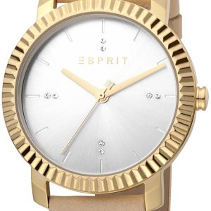 Esprit Damklocka ES1L185L0025 Menlo Silverfärgad/Läder Ø36 mm