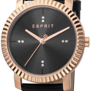 Esprit Damklocka ES1L185L0035 Menlo Svart/Läder Ø36 mm