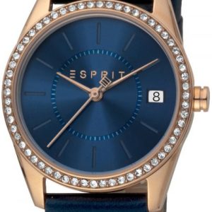 Esprit Damklocka ES1L195L0055 Blå/Läder Ø30 mm