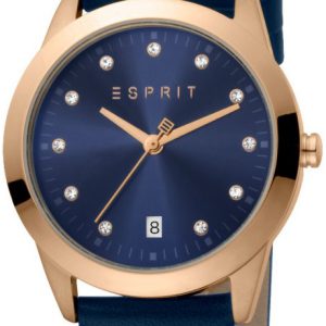 Esprit Damklocka ES1L197L0045 Daphne Blå/Läder Ø34 mm