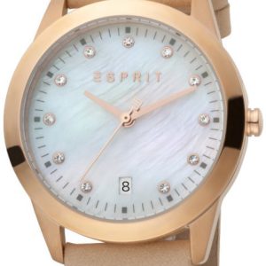 Esprit Damklocka ES1L197L1015 Daphne Vit/Läder Ø34 mm