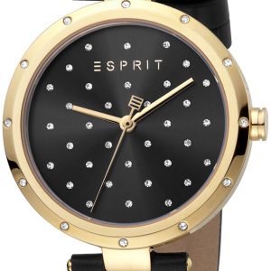 Esprit Damklocka ES1L214L0025 Svart/Läder Ø38 mm