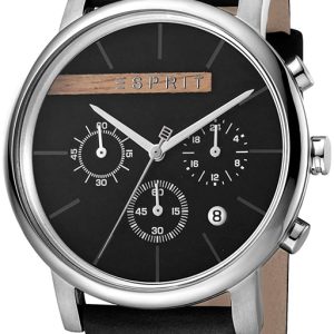 Esprit Herrklocka ES1G040L0025 Svart/Läder Ø40 mm