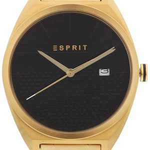 Esprit Herrklocka ES1G056M0075 Svart/Gulguldtonat stål Ø40 mm