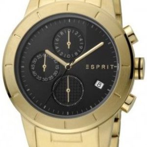 Esprit Herrklocka ES1G108M0095 Svart/Gulguldtonat stål Ø42 mm