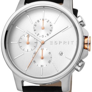 Esprit Herrklocka ES1G155L0015 Course Silverfärgad/Läder Ø42 mm