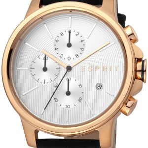 Esprit Herrklocka ES1G155L0035 Silverfärgad/Läder Ø42 mm