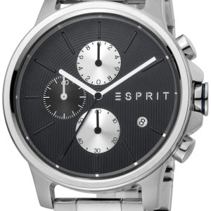 Esprit Herrklocka ES1G155M0065 Course Svart/Stål Ø42 mm